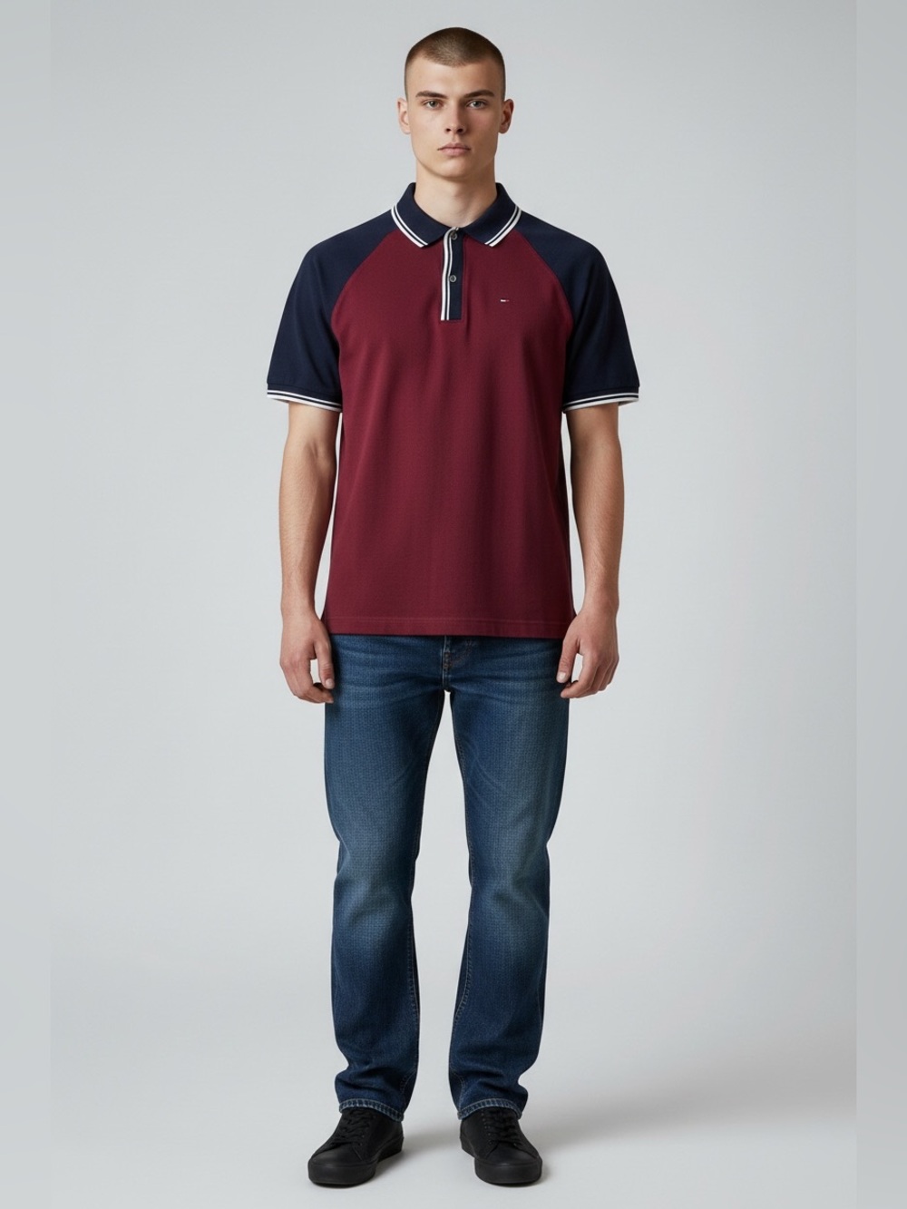 Tommy Hilfiger Men’s Size Small Slim Fit Short Sleeve Polo Shirt